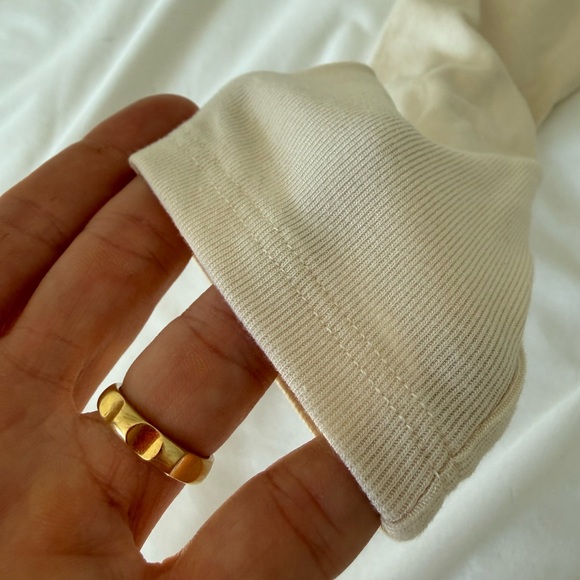 H&M Cream Long Sleeve Wrap Robe - Picture 3 of 4